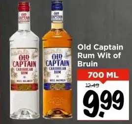 Vomar Voordeelmarkt Old Captain Rum Wit of Bruin aanbieding