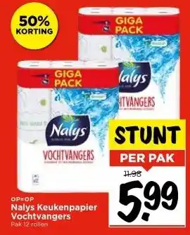Vomar Voordeelmarkt Nalys Keukenpapier Vochtvangers aanbieding