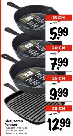 Vomar Voordeelmarkt Gietijzeren Pannen aanbieding