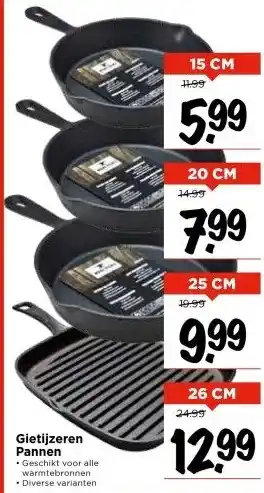 Vomar Voordeelmarkt Gietijzeren Pannen aanbieding