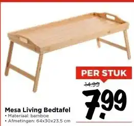 Vomar Voordeelmarkt Mesa Living Bedtafel aanbieding