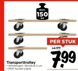 Vomar Voordeelmarkt Transporttrolley aanbieding
