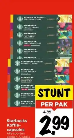 Vomar Voordeelmarkt Starbucks Koffie- capsules aanbieding