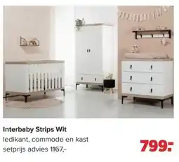 Baby-Dump Interbaby Strips Wit aanbieding