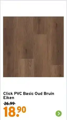 GAMMA Click PVC Basic Oud Bruin Eiken aanbieding