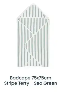 Baby-Dump Badcape  Stripe Terry Sea Green aanbieding