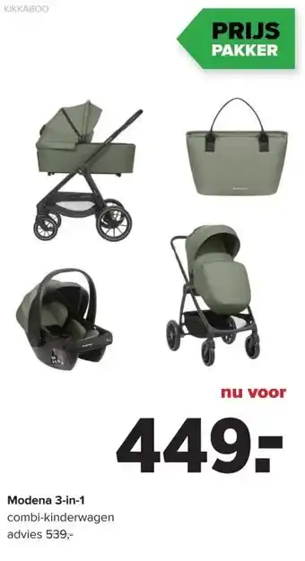 Baby-Dump Modena 3 in 1 aanbieding