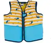 Bol.com Swim Essentials Zwemvest Kind - Walvissen Geel/Blauw - 15-18 kg - 2-3 jaar aanbieding