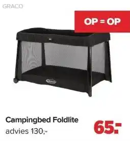 Baby-Dump Campingbed Foldlite aanbieding
