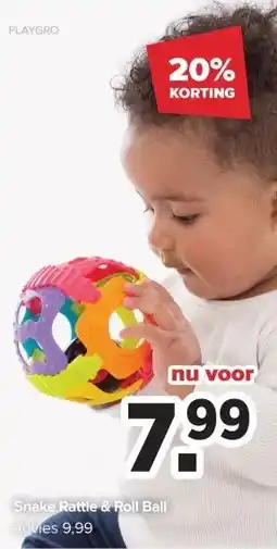 Baby-Dump Snake Rattle & Roll Ball aanbieding