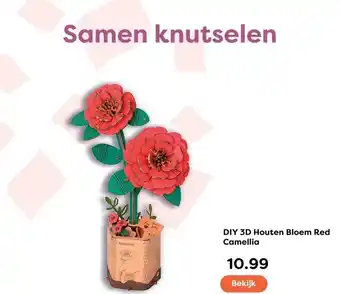 The Read Shop DIY 3D Houten Bloem Red Camellia aanbieding
