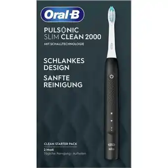 Bol.com Oral-B Elektrische tandenborstel Pulsonic Slim Clean 2000 zwart 1 st aanbieding