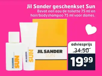 Trekpleister Jil Sander geschenkset sun aanbieding