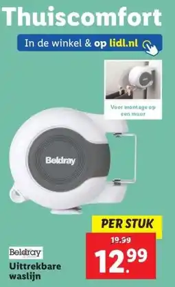 Lidl Beldray Uittrekbare waslijn aanbieding