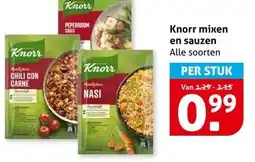 Hoogvliet Knorr mixen en sauzen aanbieding