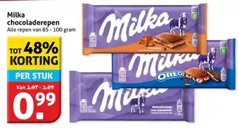 Hoogvliet Milka chocoladerepen aanbieding