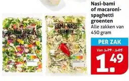 Hoogvliet Nasi bami of macaroni spaghetti groenten aanbieding