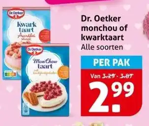 Hoogvliet Dr. Oetker monchou of kwarktaart aanbieding