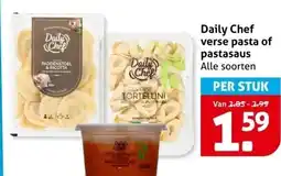 Hoogvliet Daily Chef verse pasta of pastasaus aanbieding