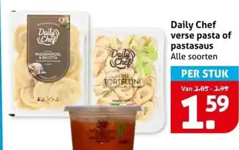 Hoogvliet Daily Chef verse pasta of pastasaus aanbieding