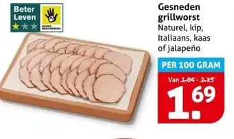 Hoogvliet Gesneden grillworst Naturel, kip, Italiaans, kaas of jalapeño aanbieding