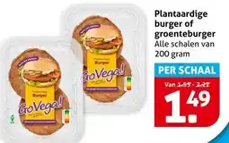 Hoogvliet Plantaardige burger of groenteburger aanbieding