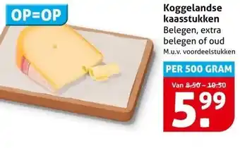 Hoogvliet Koggelandse kaasstukken Belegen, extra belegen of oud aanbieding