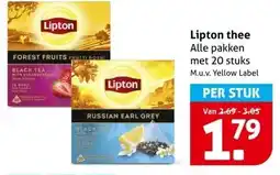 Hoogvliet Lipton thee aanbieding