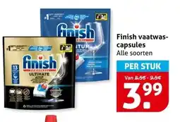 Hoogvliet Finish vaatwas capsules aanbieding