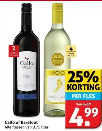 Hoogvliet Gallo of Barefoot aanbieding