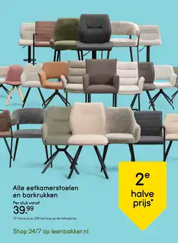 Leen Bakker Alle eetkamerstoelen en barkrukken aanbieding