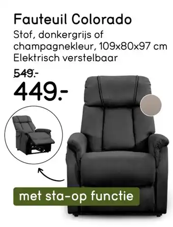 Leen Bakker Fauteuil Colorado aanbieding