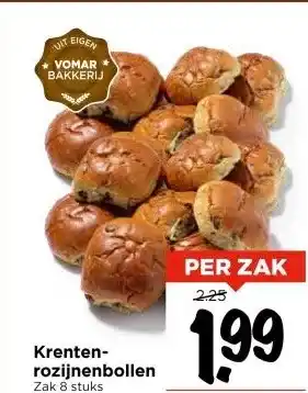 Vomar Voordeelmarkt Krenten- rozijnenbollen aanbieding