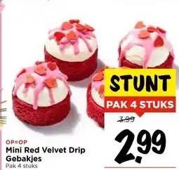 Vomar Voordeelmarkt Mini Red Velvet Drip Gebakjes aanbieding