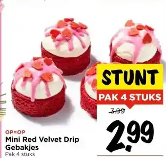 Vomar Voordeelmarkt Mini Red Velvet Drip Gebakjes aanbieding