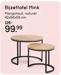 Leen Bakker Bijzettafel Mink aanbieding