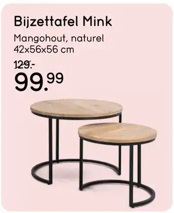 Leen Bakker Bijzettafel Mink aanbieding