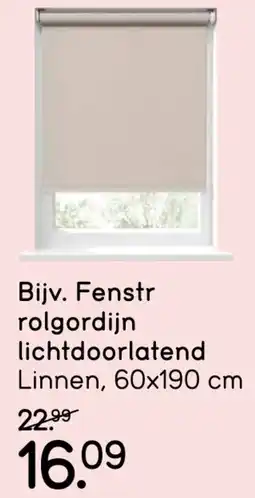 Leen Bakker Fenstr rolgordijn lichtdoorlatend aanbieding