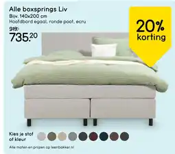 Leen Bakker Alle boxsprings Liv aanbieding