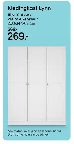 Leen Bakker Kledingkast Lynn aanbieding