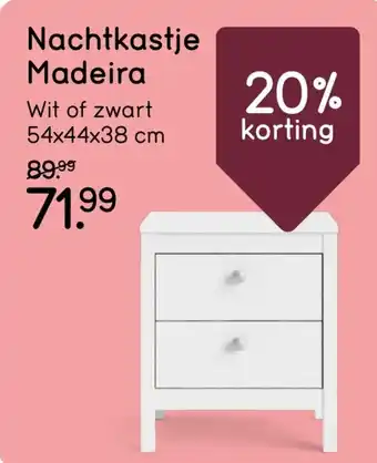 Leen Bakker Nachtkastje Madeira aanbieding