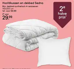 Leen Bakker Hoofdkussen en dekbed Sedna aanbieding