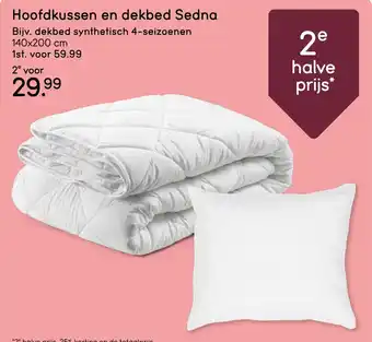 Leen Bakker Hoofdkussen en dekbed Sedna aanbieding