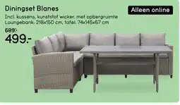 Leen Bakker Diningset Blanes aanbieding