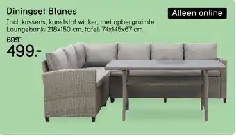 Leen Bakker Diningset Blanes aanbieding