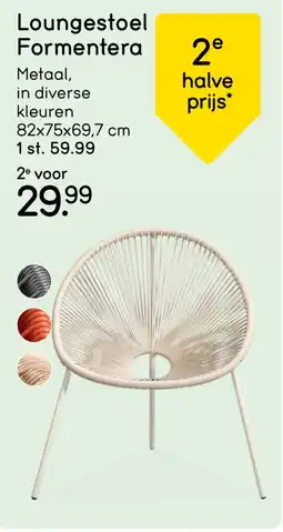 Leen Bakker Loungestoel Formentera aanbieding