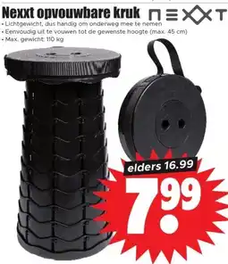 Dirk Nexxt opvouwbare kruk aanbieding
