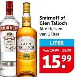 Hoogvliet Smirnoff of Glen Talloch aanbieding
