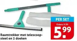 Hoogvliet Raamtrekker met telescoop steel en 2 doeken aanbieding