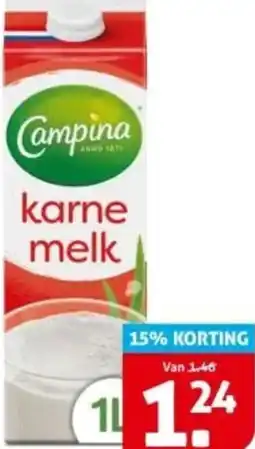 Hoogvliet Campina verse melk aanbieding